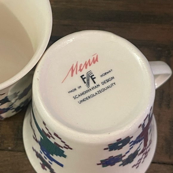 1960’s Figgjo Flint Menu Scandinavian Design Espresso Tea Mugs - Picture 5 of 8